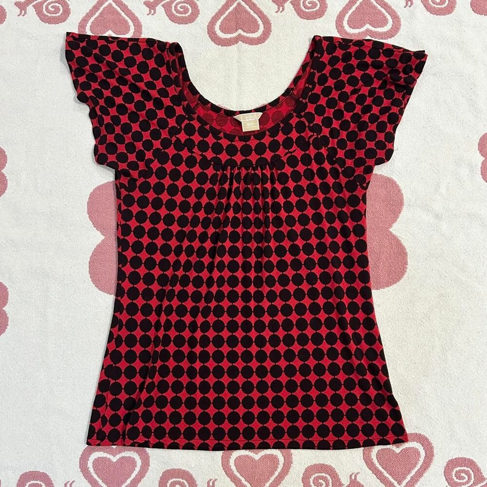 Michael-kors Women's Red and Black Blouse